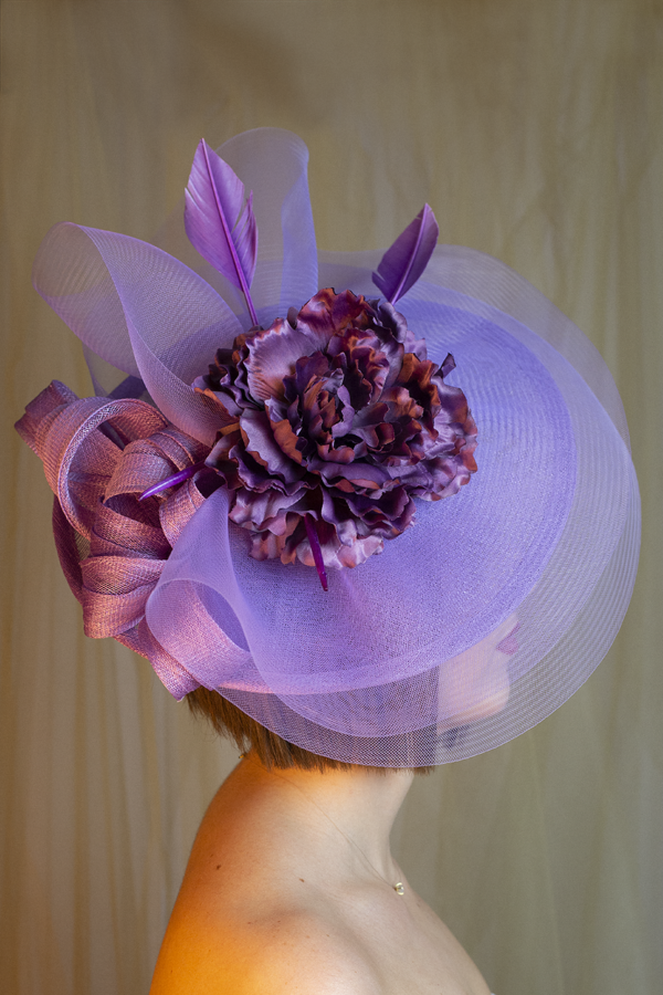 Chapeau de cérémonie pour femme violet Festival