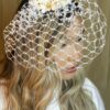 Bibi de mariage pour femme de couleur ivoire, création Champêtre