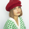 Casquette d'hiver en laine rouge