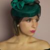 Bibi mariage vert émeraude et noir - Création Claudia
