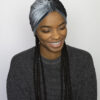 Turban pour femme de couleur gris foncé