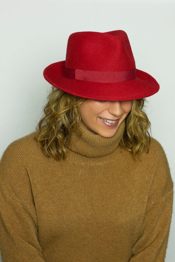 Chapeau borsalino rouge