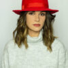 Chapeau borsalino rouge vif