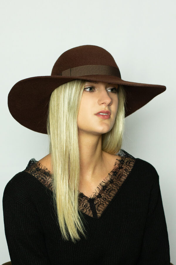 Chapeau femme marron