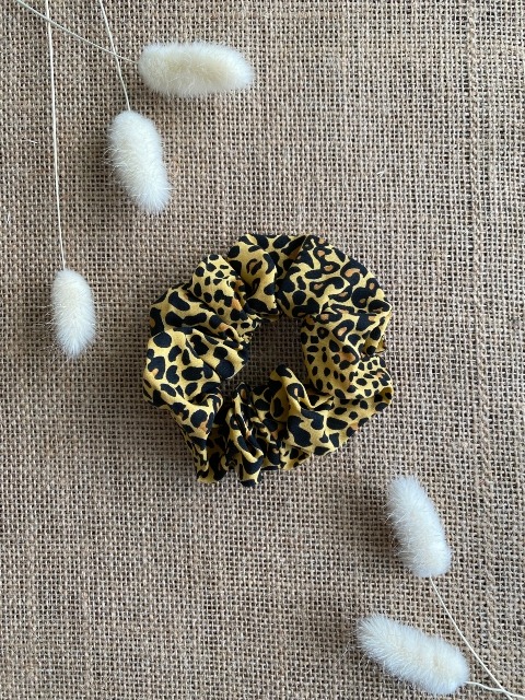 chouchou imprimé léopard, coton