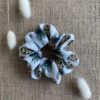 chouchou blanc motif ananas stylisés, polyester