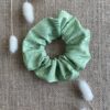 chouchou vert amande, taffetas