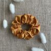 chouchou jaune orange irisé, taffetas