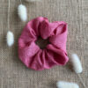 chouchou en taffetas rose pivoine