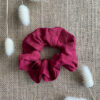 chouchou en taffetas rose framboise