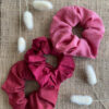 Trio de chouchous roses en taffetas