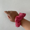 chouchou en taffetas rose pivoine