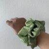 duo de chouchous verts, taffetas