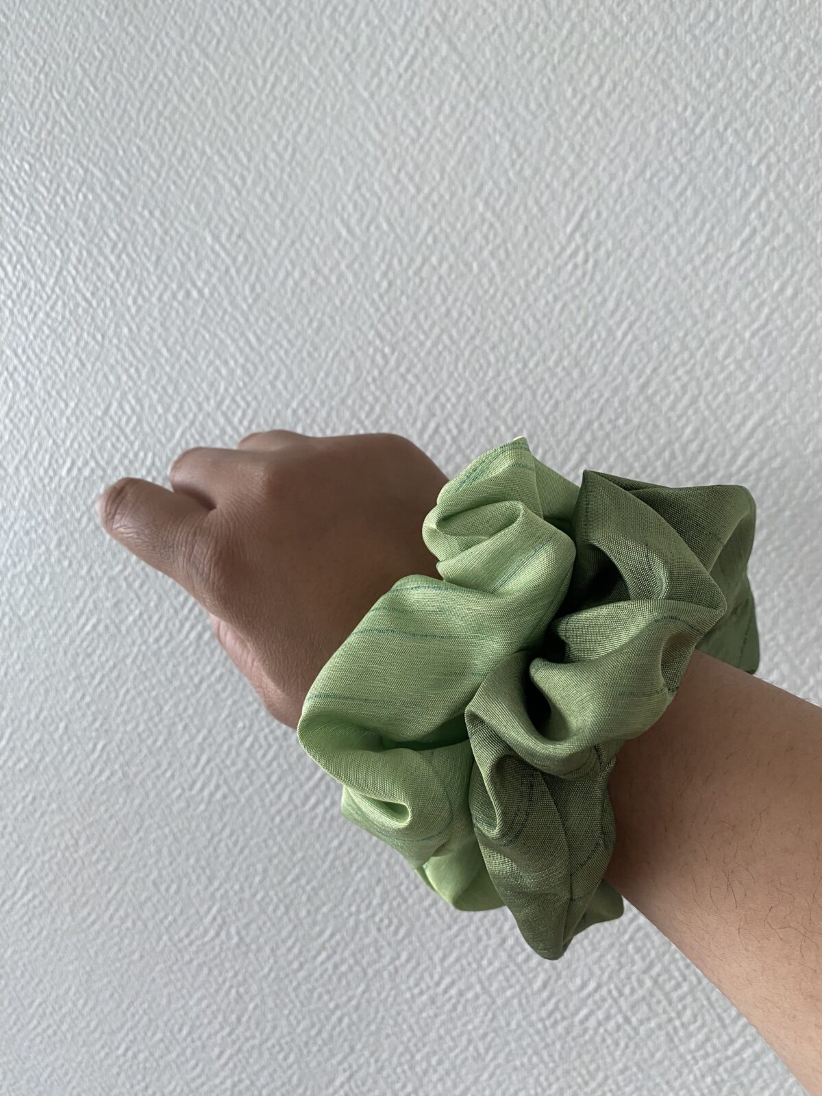 duo de chouchous verts, taffetas