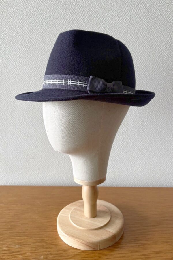 Chapeau Fedora homme en feutre bleu marine – Modèle Berlin