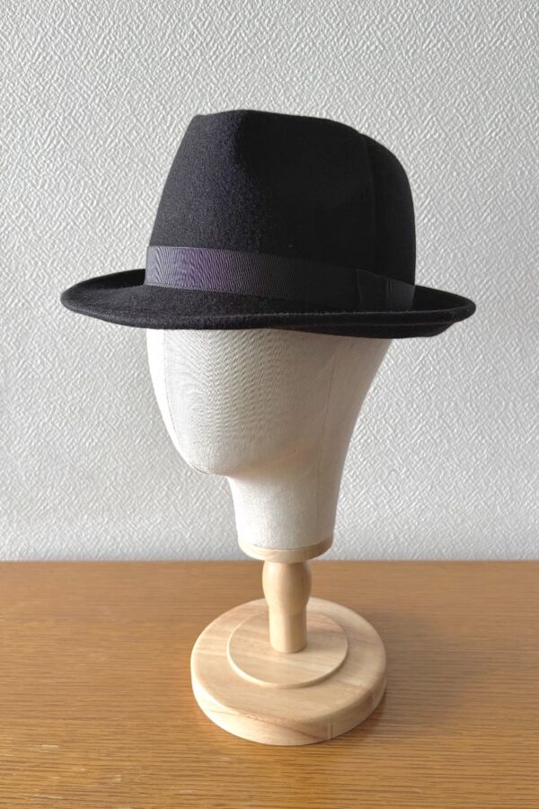 Chapeau Fedora en feutre de laine noir - Modèle Berlin